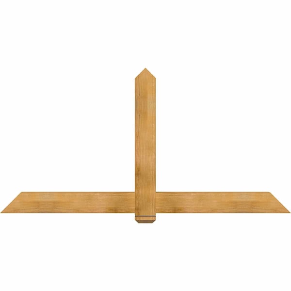 Ekena Millwork Eugene Rough Sawn Timber Gable Bracket, Western Red Cedar, 84"W x 42"H x 4"D x 6"F, 12/12 Pitch GBW084X42X0406EUG00RWR - main